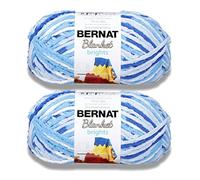 Bernat Blanket Brights - Ovillo Waterslide Varg - Paquete de 2 de 10.5 onzas, poliéster, #6, superesponjoso, 220 yardas, tejido de punto/ganchillo, color amarillo