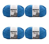 Bernat Blanket Coastal Collection Big Ball- Pack of 4 Balls - 300g Each Ball- Blue Velvet