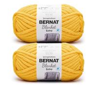 Bernat Blanket Extra - Paquete de 2 unidades de 97 yardas/10.5 onzas, color amarillo, 100% hilo de poliéster