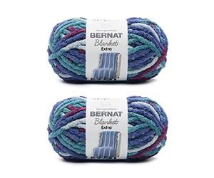 Bernat Blanket - Hilo acrílico de chenilla extra grueso, paquete de 2