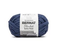 Bernat Blanket - Hilo extra grueso azul marino, 1 paquete de 598.74 g, 100% poliéster, #7 jumbo, 72 yardas para tejer, ganchillo, manualidades y amigurumi, hilo de felpilla grueso