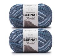 Bernat Blanket - Ovillo de hilo de 100% poliéster, 201 m, 300 g, paquete de 2 unidades, color azul (Cozy Blue)