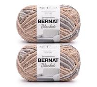 Bernat Blanket - Ovillo de hilo de 100% poliéster, 201 m, 300 g, paquete de 2 unidades, color tostado (Toasted Birch)