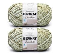 Bernat Blanket - Ovillo de hilo de 100% poliéster, 201 m, 300 g, paquete de 2 unidades, color verde hierba (Grassy)