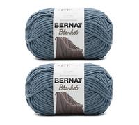 Bernat Blanket - Ovillo de hilo de poliéster, 300 g, n.° 6, supergrueso, 201 m, para punto y ganchillo, paquete de 2 unidades, color verde (Stormy Green)