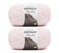 Bernat Blanket Ovillo de hilo de poliéster, paquete de 2 de 300 g, grosor 6muy grueso, 201 m, para punto y ganchillo, color rosa pastel (Blush Pink)