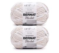 Bernat Blanket Ovillo de hilo de poliéster, paquete de 2 de 300 g, grosor 6muy grueso, 201 m, para punto y ganchillo, color beige crema (Beach Foam)