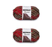 Bernat Blanket - Ovillo de lana color frambuesa, paquete de 2 de 10.5 onzas, poliéster, #6, superesponjoso, 220 yardas, tejido de punto/ganchillo, color frambuesa
