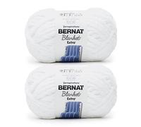 Bernat Blanket - Ovillo de lana extra blanca, paquete de 2 de 300 g, poliéster, 7 jumbo, tejido de punto/ganchillo