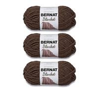 Bernat Blanket Taupe - Ovillo de lana para manta, paquete de 3 unidades de 150 g, poliéster, #6, superesponjoso, 108 yardas, tejido de punto/ganchillo, color gris pardo
