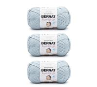 Bernat Bundle Up - Hilo azul cielo - Paquete de 3 unidades de 141 g/5 oz - Poliéster - 4 medianos (peinado) - 267 yardas - Tejido/ganchillo