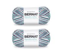 Bernat Handicrafter - Lote de 2 hilados de algodón con diseño de bola grande (340 g/12 oz), algodón, 4 medianas (peor, 608 yardas, tejido y ganchillo)