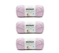 Bernat - Hilo de algodón para prendas de bebé, mezcla, paquete de 3 unidades de 120 g, 3 DK (ligero), 232 m, punto, tejido y ganchillo, ciruela claro