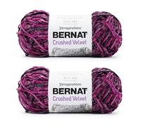 Bernat Hilo de terciopelo triturado Br Magneta - 2 unidades de 300 g/10.5 oz - poliéster - 5 voluminosos - 315 yardas - punto de ganchillo