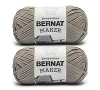 Bernat Maker Soft JAM - Hilo suave de color arcilla, 2 ovillos de 250 g, 72% algodón, 28% nailon, calibre n.º 5, voluminoso, 290 m, para tejer, ganchillo y amigurumis