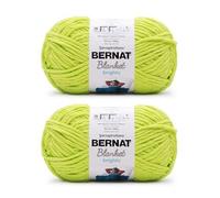 Bernat Manta de 300 g, 2 unidades de 300 g/10.5 oz-Poliéster-6 Super Bulky-Knitting/Crochet Hilo, color lima brillante