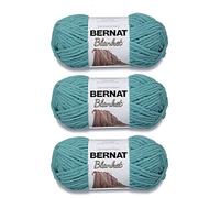 Bernat Manta de hilo verde azulado claro - 3 unidades de 150 g/5.3 oz - poliéster - 6 súper voluminosos - 108 yardas - Tejido de ganchillo/ganchillo