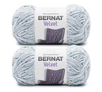 Bernat Ovillo de hilo azul suavizado, paquete de 2 de 10.5 onzas, poliéster, 5 voluminoso, 315 yardas, tejido de punto/ganchillo, color azul