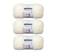 Bernat Pipsqueak - Ovillo de vainilla, paquete de 3 de 3.5 onzas, poliéster, #5, voluminoso, 101 yardas, tejer, ganchillo y manualidades