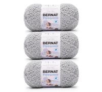 Bernat PIPSQUEAK SB - Ovillo de lana gris elefante, paquete de 3 unidades de 3.5 onzas, 100% poliéster, #5 voluminoso, 101 yardas, tejido de punto/ganchillo