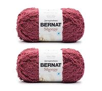 Bernat Sheepy Deep Red Yarn - Paquete de 2 250 g/8.8 oz - Nylon - 6 súper voluminosos - 149 yardas - Tejido/ganchillo