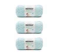 Bernat Softee Baby Cotton Aqua Mist - Ovillo de lana para bebé, paquete de 3 unidades de 4.25 onzas, mezcla - 3 DK (ligero) - 254 yardas - Tejido/ganchillo