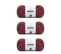 Bernat Softee Cotton Warm Red Hilo de nailon, paquete de 3 unidades de 120 g, 3 DK (ligero), 232 m, punto, ganchillo y manualidades