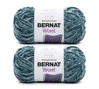 Bernat Velvet Frosted Pine - Hilo de color verde azulado, 2 ovillos de 300 g, poliéster, 5 grueso, para punto y ganchillo