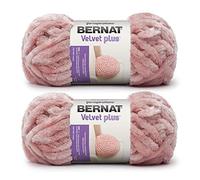 Bernat Velvet Plus 2 Pack de 300 g/10.5 oz-Poliéster-6 Super Bulky-Knitting/Crochet Hilo, Rosa Dusk