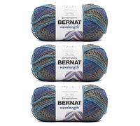 Bernat Wavelength - Ovillo de lana color turquesa violeta, paquete de 3 unidades de 140 g, acrílico, 5, voluminoso, 223 yardas, tejer, ganchillo y manualidades