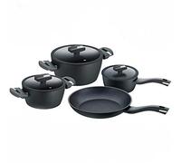 Berndes Balance Induction Enduro Kochtopfset 4-Teilig Batería de Cocina de 4 Piezas, 50 W, 5.3 tons, Aluminio, Negro