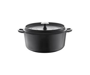Berndes Cazuela con Tapa 034147 Hierro Fundido Fundido, 28 cm, Color Negro