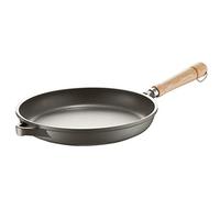 Berndes Clásicos Bonanza-Sartén de 24 cm, 3 Capas y Mango de Madera, Aluminio Fundido Robusto, Revestimiento Antiadherente, Gris