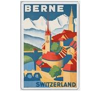 Berne Berna Suiza Río Aare Swiss Altstadt - Placa decorativa para exteriores (20 x 12 cm)