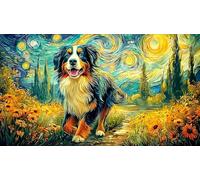 Berner Sennenhund im Wald Recycpapier Erwachsenenpuzzle 1000 Teile Spaß und Herausforderndes Familienspiele für Erwachsene und Kinder ab 12 Jahren 70x50/1000 Teile