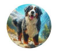 Bernese Mountain Dog 120 Piezas Rompecabezas Portátil Animales Formas Especiales Perro Lindo Pet Puzzle Niños Hombres Niñas Toda La Familia Antiestrés Fácil Transportar 120 PCS