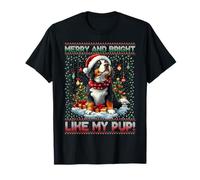 Bernese Mountain Dog Christmas Tree Decorations Dog Lover Camiseta