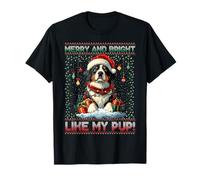 Bernese Mountain Dog Christmas Tree Decorations Dog Lover Camiseta