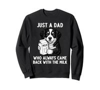 Bernese Mountain Dog Dad Milk Joke Día del Padre Amante de los perros Sudadera