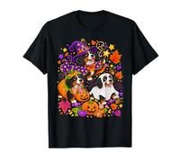 Bernese Mountain Dog Halloween Dogs Witch Ghost Pumpkin Camiseta