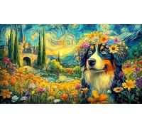 Bernese-Mountain-Dog-in-Garden-Arch 1000 Piezas Puzzle Educativo Papel Reciclado para Adultos Desafiante Idea 38x52/1000pcs