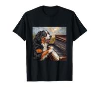 Bernese Mountain Dog Piano Dog Camiseta