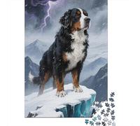 Bernese Mountain Dog Puzzle 1000 Piezas Adultos Juego De Pasatiempo Creativo De Madera Regalos A Partir De 14 Años 1000pcs (75x50cm)