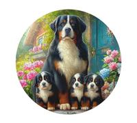 Bernese Mountain Dog Puzzle Adulto Desafiante 120 Piezas Animales Formas Animalizadas Perro Lindo Pet Puzzle Niños Regalos Toda La Familia Antiestrés Regalo Decoración120 PCS