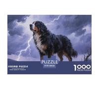 Bernese Mountain Dog Puzzles Imposible,desafío for Adults Juego Educativo 1000 Piezas Obra De Arte De Juego De para Adultos Y Niños 38x26cm/1000pcs