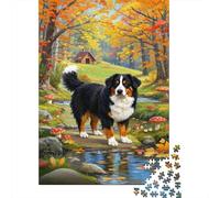 Bernese Mountain Dog Rompecabezas 1000 Piezas Adultos Obra De Arte Desafío Juguetes Hobby. 1000pcs (75x50cm)