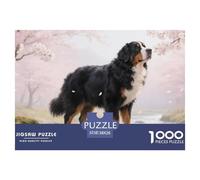 Bernese Mountain Dog Rompecabezas Imposible,desafío for Adults Juego Educativo 1000 Piezas Obra De Arte De Juego De para Adultos Y Niños 38x26cm/1000pcs