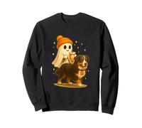 Bernese Mountain Halloween Ghost Walking Bernese Dog Sudadera