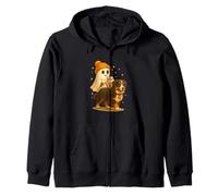 Bernese Mountain Halloween Ghost Walking Bernese Dog Sudadera con Capucha