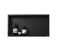 Bernkot Aldaba de pared de acero inoxidable, 60 x 30 x 10 cm, color negro
